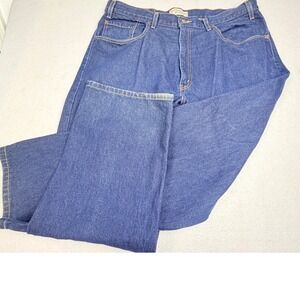 Levi Strauss Signature Mens Loose Straight Leg Jeans Blue Denim 38x32